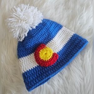 Colorado Handmade Beanie Hat With Pom